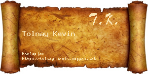 Tolnay Kevin névjegykártya